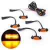 4pcs 12V Car LED Grille Light High Brightness Accessory Fit for Toyota Tacoma 2016‑2020Yellow Lens Yellow Light