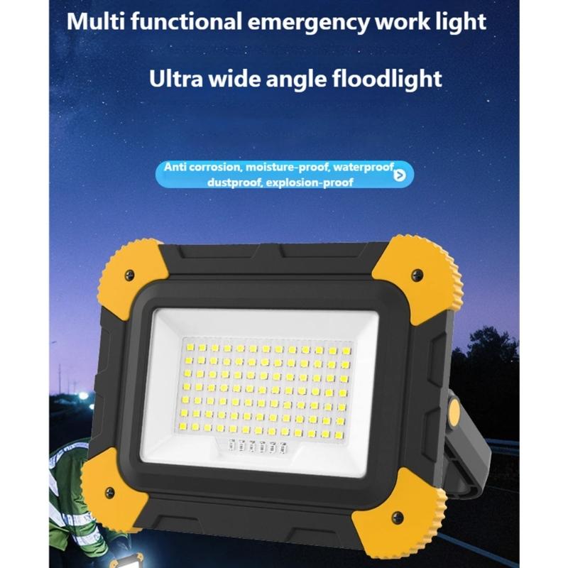 High Brightness LED Camping Lamp With Magnetic Base Portable Rechargeable For Outdoor Adventures Waterproof ABS Material