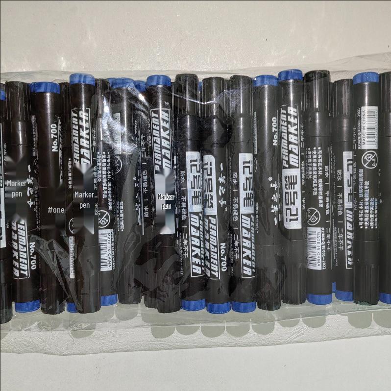 Vodotěsný černý jumbo fix s širokým hrotem, rychleschnoucí olejový tenkopis pro logistický tisk
