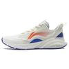 Li Ning Starry Cloud Slip Resistant Abrasion Resistant Low Top Running Shoes Men's White Blue Orange ARST059-4