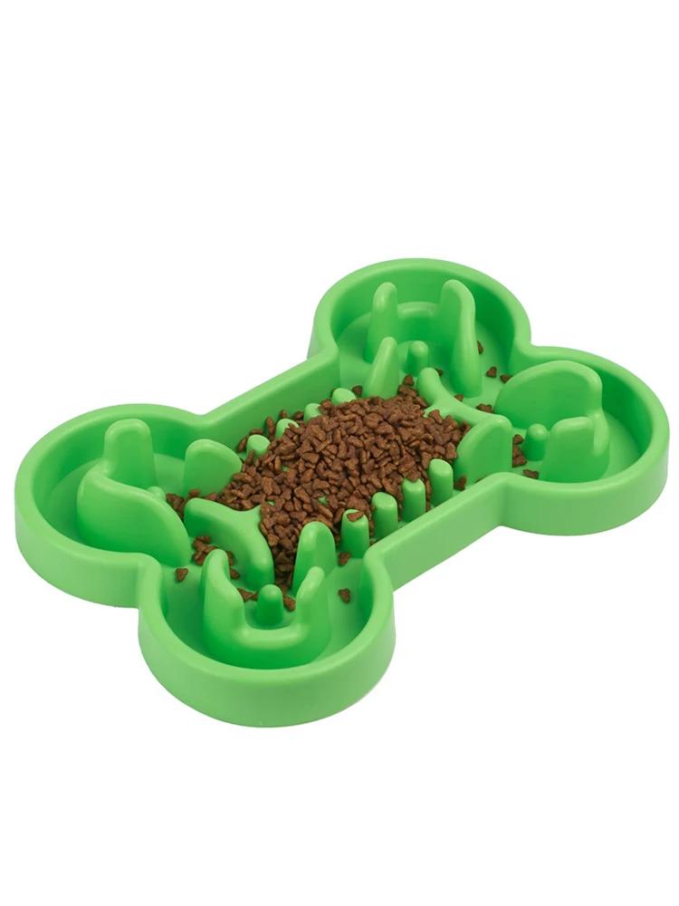 Healthy Soft rubber Pet Dog Bowl  Slow Food Feeder Anti-Slip Anti-Gulping Choke travel bowl for Cat dog Food feeding slow feeder
