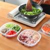Transparent Refrigerator Storage Box With Lid Four Division Onions  And Garlic Sub Plating Food Grade Refrigerator Meat Plate