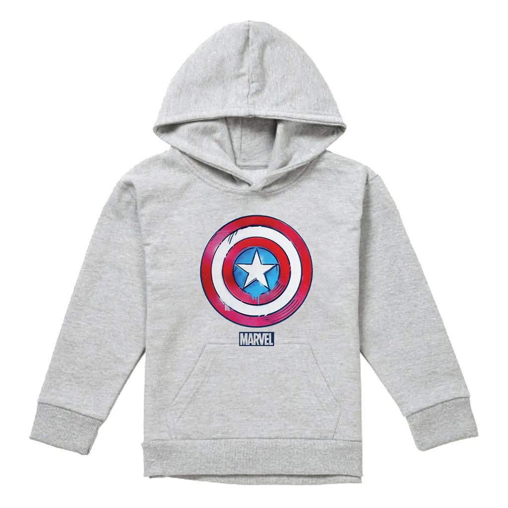 Captain America Childrens/Kids Drip Shield Heather Pull Over Hoodie