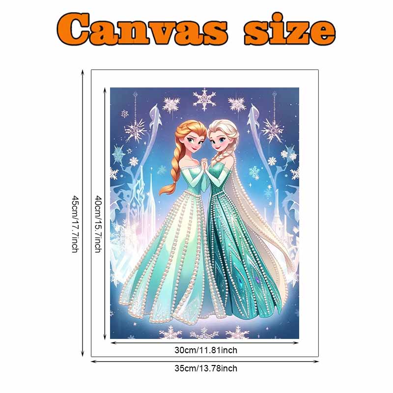 Disney Pearl Art Sisters United in the Frozen Kingdom Pearl Art Painting Kit Creative Gift for Adults Beginners Ideal for Home Wall Decor