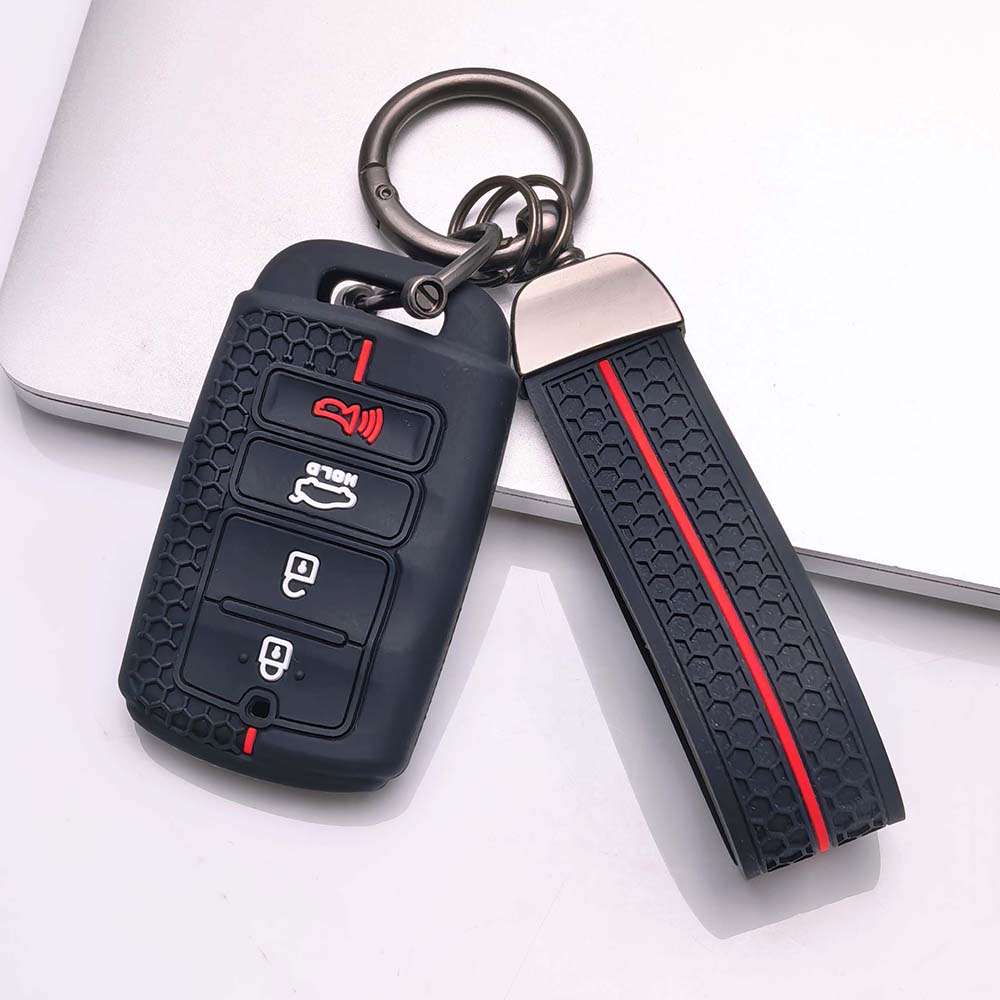 Key Fob Cover for Hyundai with Keychain Anti-Scratch Guard Shockproof Protection Soft Grip Texture Responsive Button Touch Dust Resistant Cover