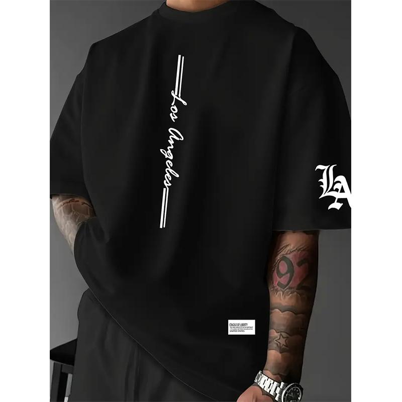 

Новая летняя мужская модная футболка, индивидуальная универсальная принтованная мужская футболка, топ XS чёрный