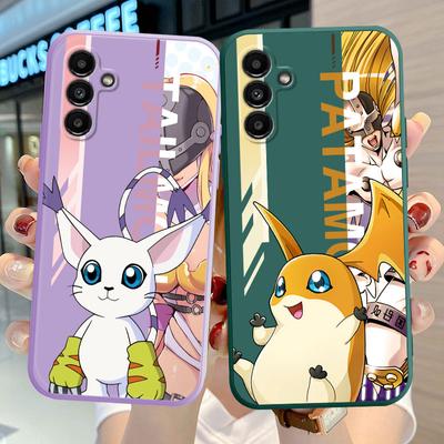 Digital Monster Digimon Cute Phone Case For Samsung Galaxy A02 A31 A51 A70 A03s A11 A50 A21s A01 A71 Square Liquid Cover