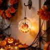Halloween Hanging Decoration Glowing Sphere, Lighted Clear Ball Ornament, Cute Witch Seasonal Home Cat, LED for Indoor Mantel Party Decor Garden