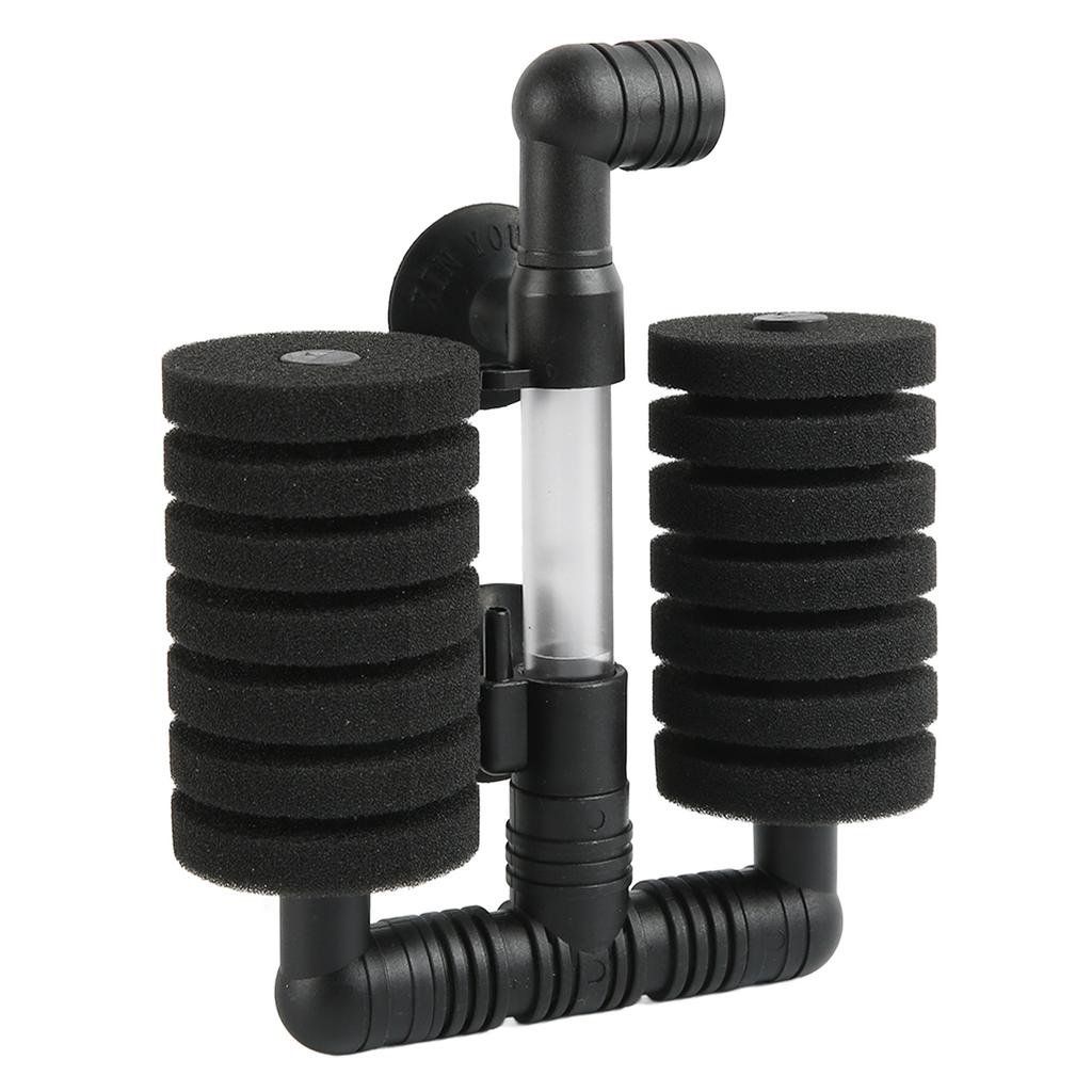 Aquarium Bio Sponge Filter Double Head Oxygenated High Density Porous Mini Fish Tank Air Filter