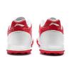 Scarpe da calcio da uomo Li Ning TF con tacchetti in pelle sintetica per erba artificiale ammortizzanti antiscivolo resistenti all'usura Scarpe da calcio Bianco Rosso ASTQ011-1