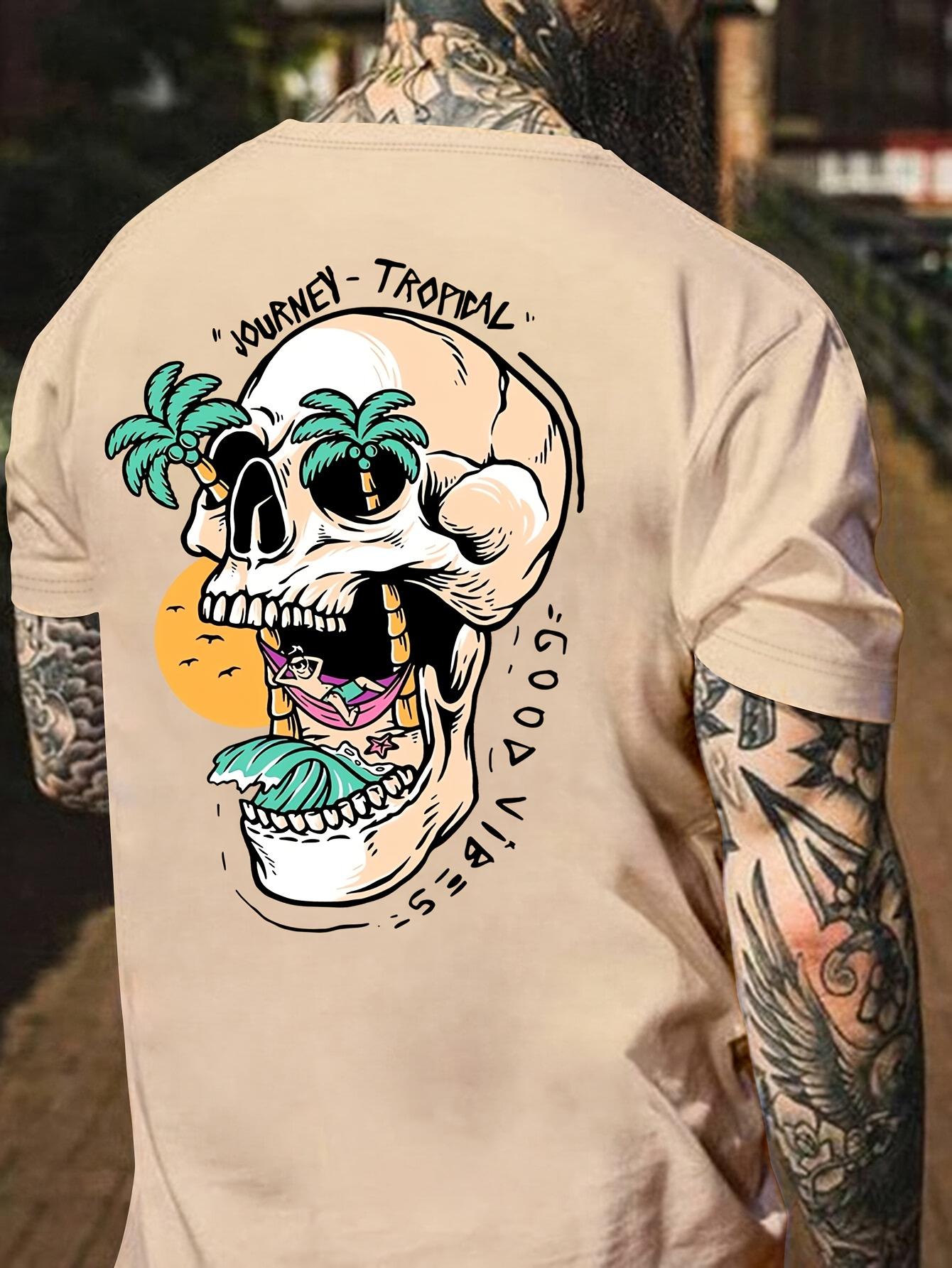 

A mens short sleeved Tshirt made of pure cotton with a cool pattern printed on itregular stylefashionabl oversized Y2Kshirt M