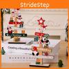 Delightful Wooden Christmas Figurines Featuring Gnome And Snowman With English Text