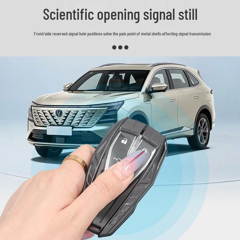 Changan CS55 PLUS Key Case: 2nd/3rd Gen Blue Whale Edition, Three-Button Protective Shell for Men & Women