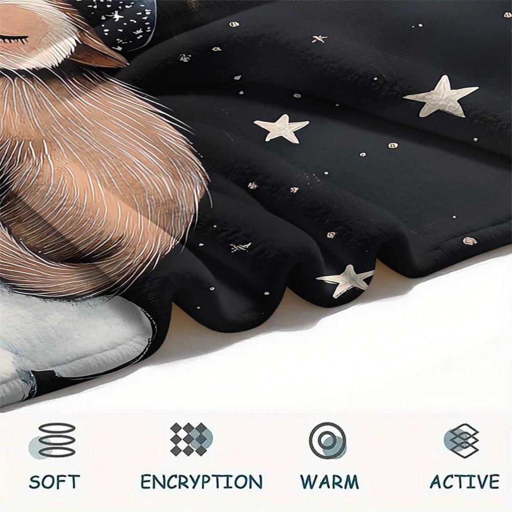 Animals in Dreams Print Flannel Blanket, High quality Comfortable for All Seasons, Home Decor, Warmth and Comfort, Perfect for Christmas Gifts