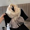 Luxury Brand Women Scarf Thin Summer Lady Beach Shawl Scarves With Pearl Muslim Fashion Foulard Female Hijab Headscarf