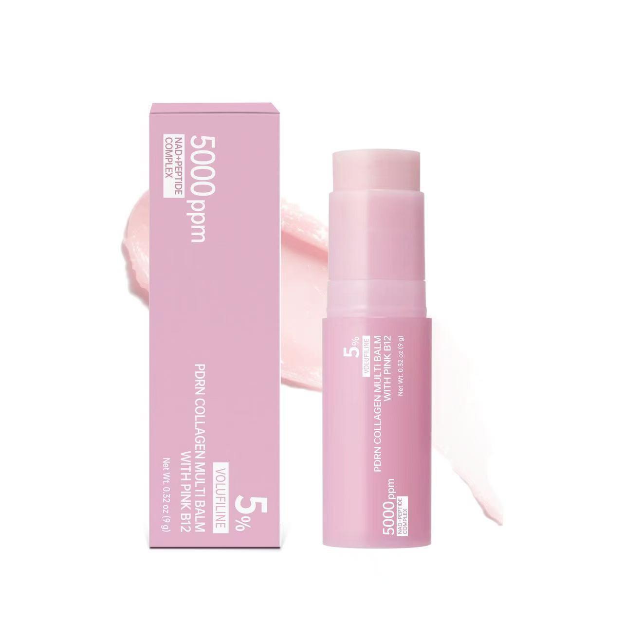 Grenzüberschreitender PDRN Volufiline Rosa Kollagen Aufpolsterndes & Fältchenglättendes Serum-Stift 10g No Label Instant Stock white