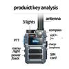 Globales 4G-Walkie-Talkie, öffentliches Außennetz mit Infrarot-Laserkompass, Zweiwege-Taschenlampe, globaler 6800-mAh-Akku für den Außenbereich
