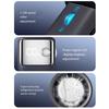 Multifuntional LED Display Fan Efficient Cooling Fan Quiet Powerful Fan 3000mAh Battery ABS Texture for Outdoor Travel