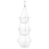 3 Lay  Iron    Basket Wire    Hanging Basket Vegetable Fruit   Baskets Decorations for Kitchen Restaurants Living Room Shops Sup mar