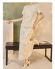 Elegant Sequin Embellished Chinese-Style Women's Shirt and Skirt Set – Spring/Summer Collection