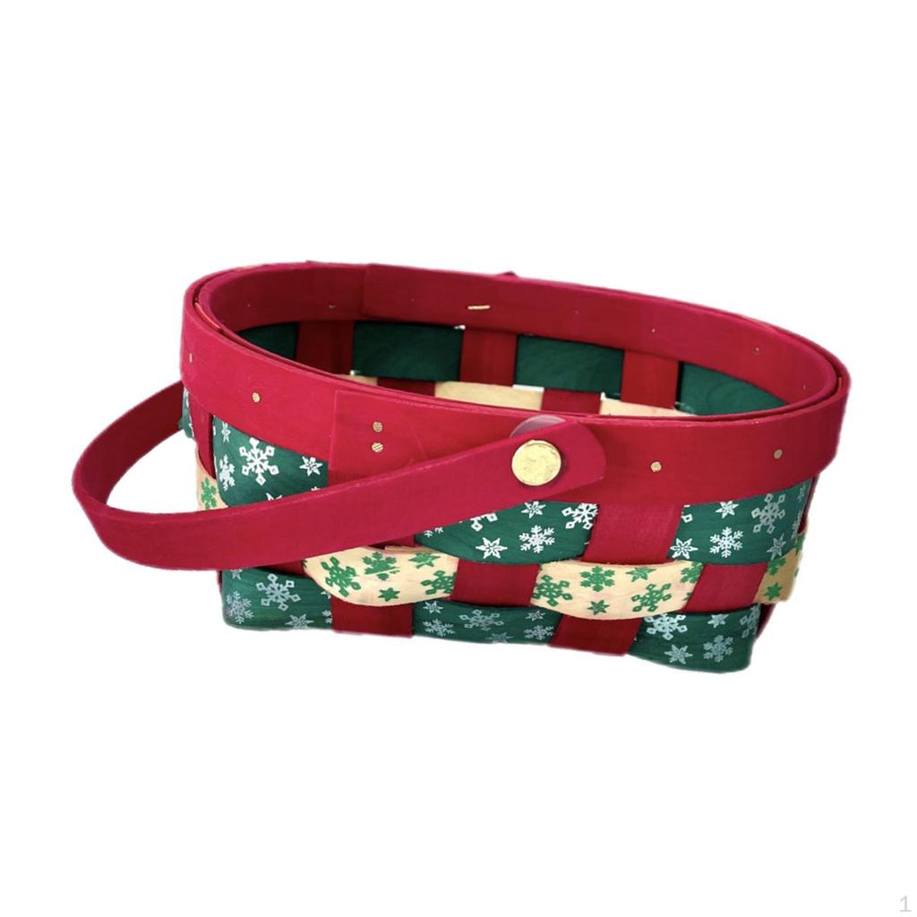 Christmas Gift Basket, Party Favor Creative with Handle Multifunction Year Reusable