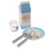 6Pcs Dollhouse Miniature Eggs And Milk Toys Doll Food Kitchen Accessories