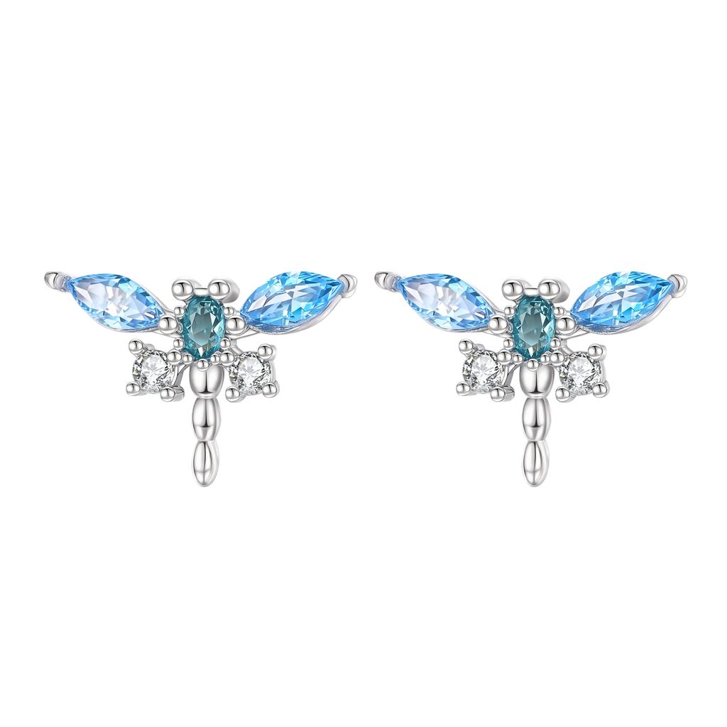 Luxury 925 Silver Pink Bowknot Stud Earrings Diamond Flower Heart Hoop Earrings for Women Sweet Fine Jewelry Gift