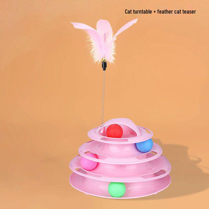 

Іграшка-вертушка для котів: Саморозвага та Зняття Нудьги Трекбол з Дразнилкою - Ідеальні Товари для Домашніх Тварин для Грайливих Котів