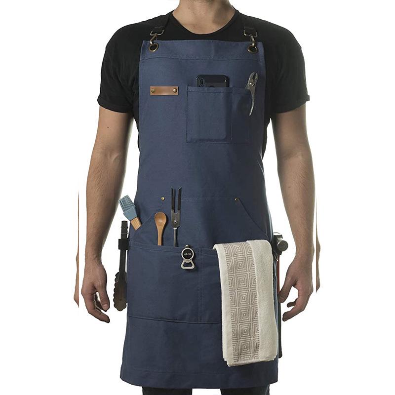 Art Studio Cross-Border Long Smock Apron, Oil & Watercolor Painting Canvas Apron