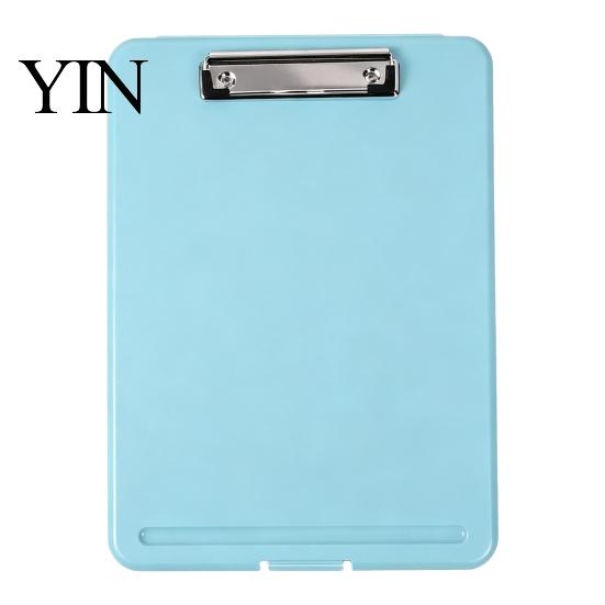 Professional Briefcase Organizer Plastic Storage Clipboard, Letter Size Slimcase Folder with Pen Holder, 200 Durable Paper Holder Sheet Capacity,