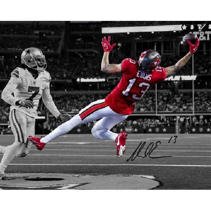Ikonic Fotohaus Mike Evans Epic One-Hand Catch Signed Photo Autograph Print Wall Art Home Decor