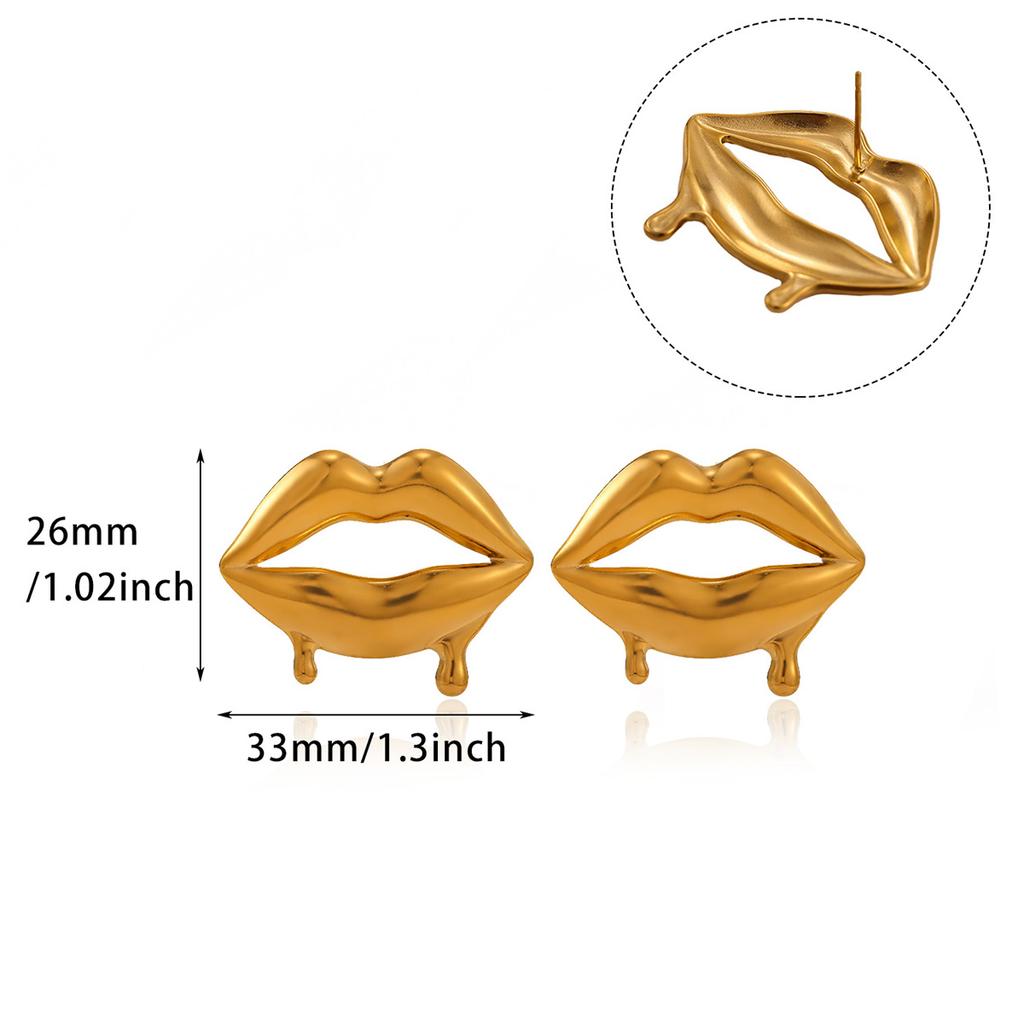Freshwater Octopus Gold Color Earrings For Women Big Geometric Coral Stud Earring Stainless Steel 2026 New Jewelry Summer Gift