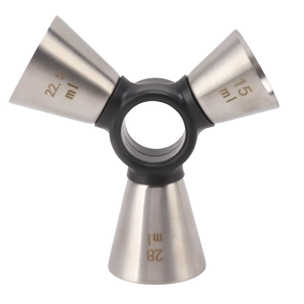 Ergonomic Design Wine Measuring Device 304 Stainless Steel Triple Jigger Bar