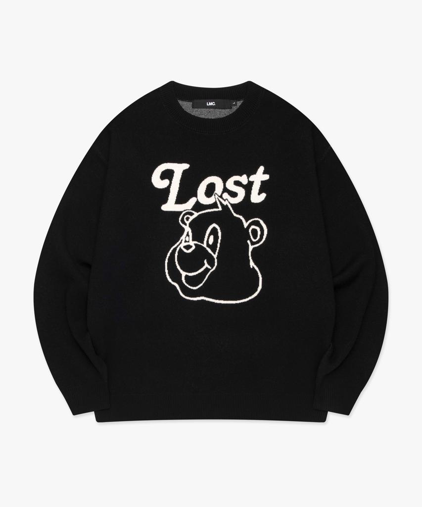 LMC Bear Face Knit Sweater Black