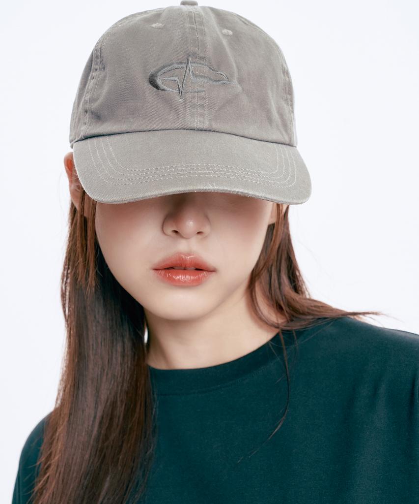 WILDROCK Wild Signature Logo Pigment Ball Cap_Grey