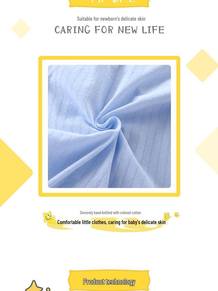 Pure Cotton Baby Romper - Soft, Skin-Friendly, Long Sleeve Pajamas for Newborns
