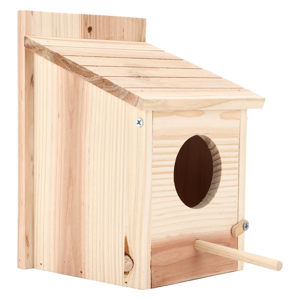 Innovativt fuglehus av tre Naturlig og trygt DIY-oppdrettshus i tre