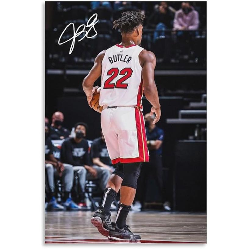 LINYISHU Jimmy Butler Poster Basketball Signature Wall Art Canvas Print Poster HD Home Decoration Painting ID82814; Unframe; 16x24inch(40x60cm)