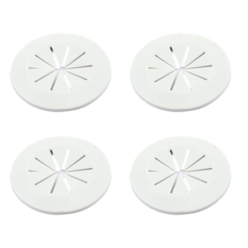 4PCS Adhesive Cable Management Covers Desk Wire Hole Protectors Simple Installs for Cabinet Tabletops Cord Organizers