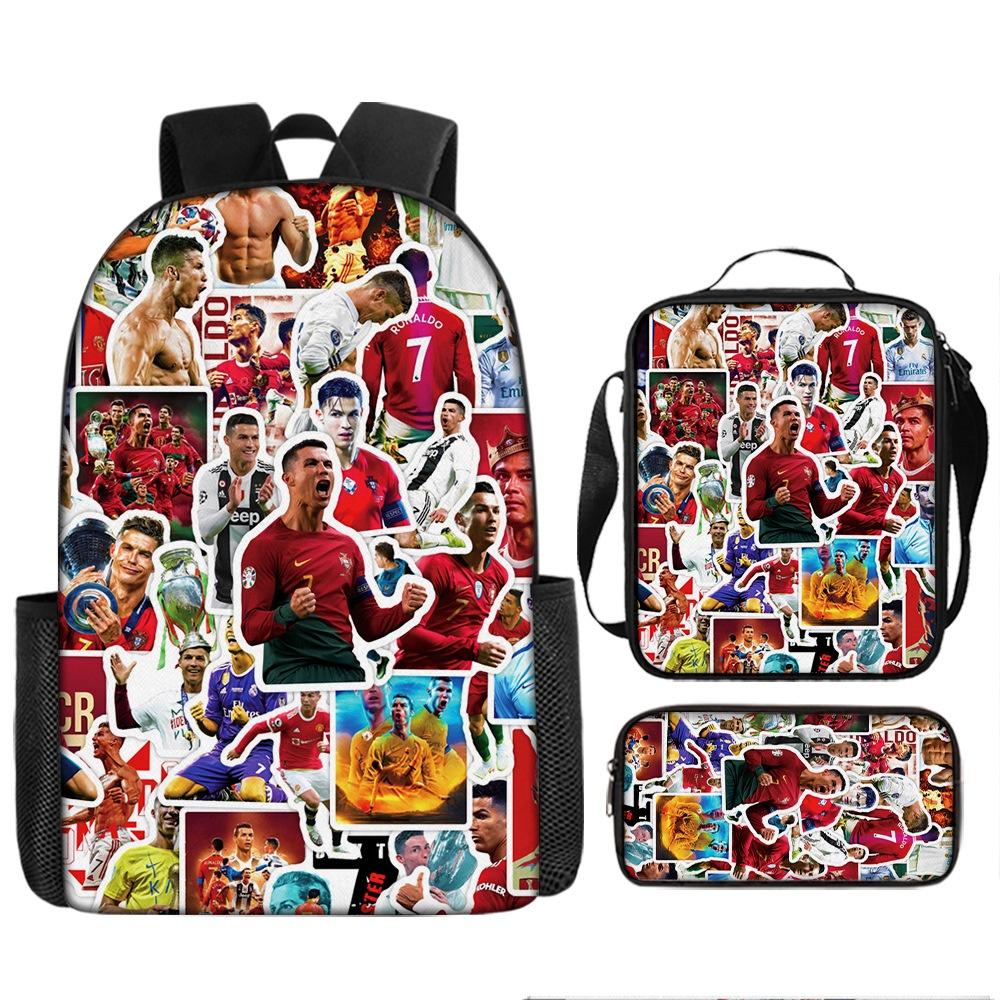 Hot-selling Digital Printing Messi School Bag Set Breathable Durable Cute Style