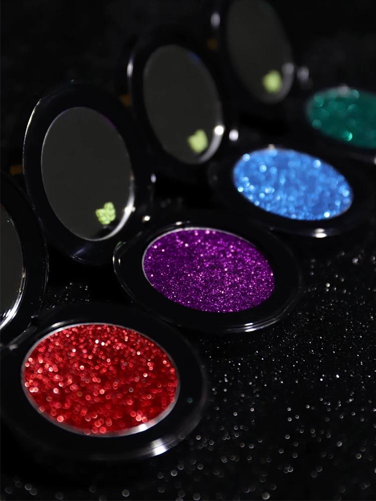 Suetnei Mulberry Moon Gold Leaf Eye Shadow Shiny Diamond Stage Makeup Large Sequins Monochrome Eyeshadow Free Box Champagne Color