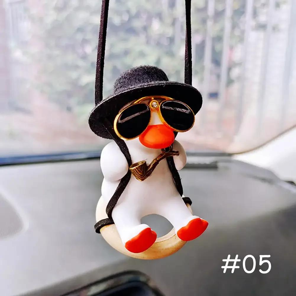 Auto-Anhänger, niedliche Anime-kleine Ente, Schaukel, Auto-Rückspiegel, hängende Ornamente, Innendekoration, Zubehör für Mädchen, Geschenke