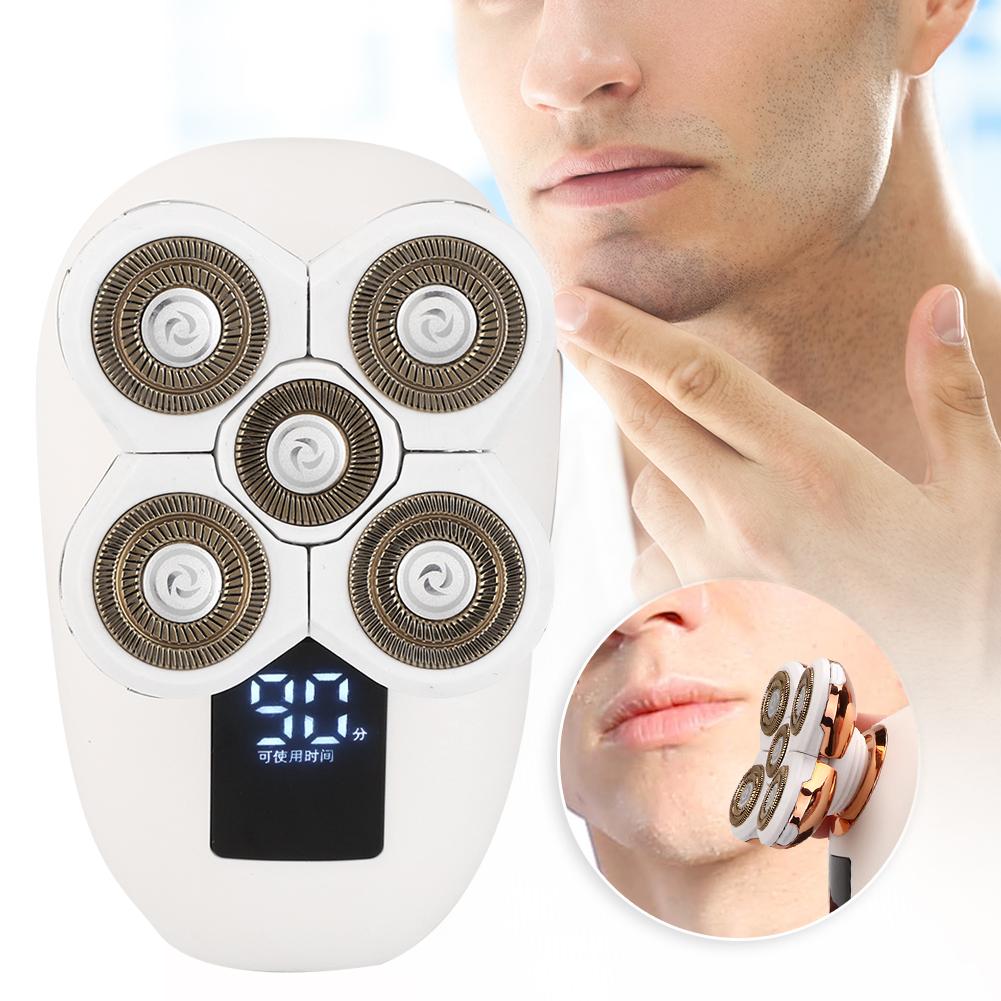 Electric Shaver Waterproof Rechargeable Beard Shaving Trimmer Hair ClipperWhite