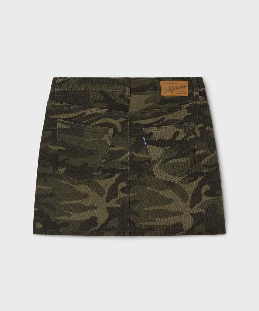 Who.A.U Camouflage Mini Skirt / Whwhg1391F