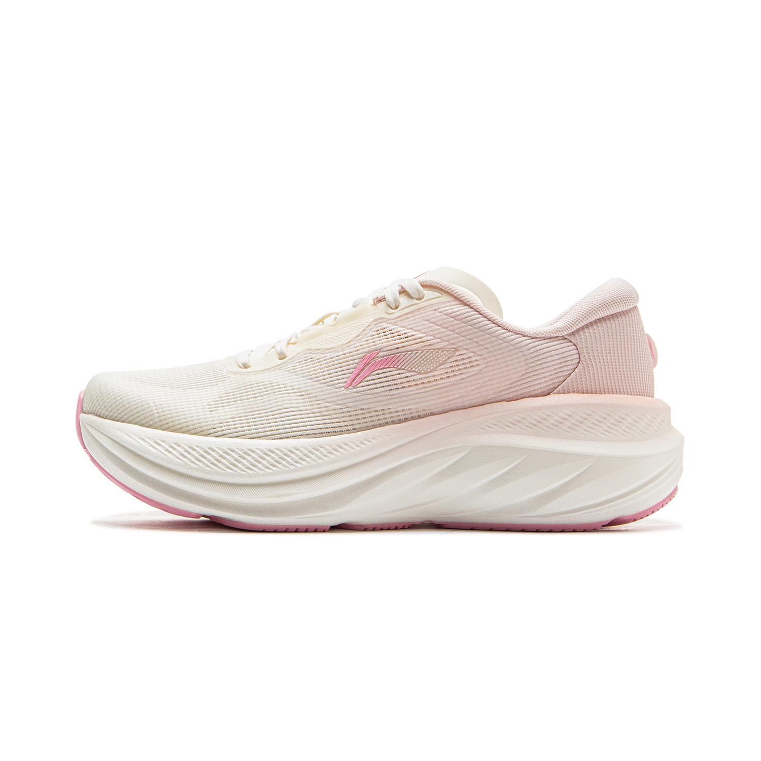

New LiNing Leisurely Anti Slip Wear Resistant Breathable Height Increasing Low Top Running Shoes Women s White Pink ARSV028-5 39