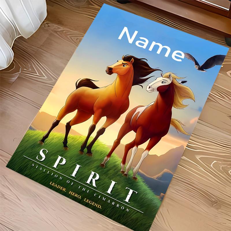 Custom personalization Spirit Riding Free Print Area Rug - Soft, Washable Non-Slip Indoor Mat,Living Room,Home&Office Decorative Rug