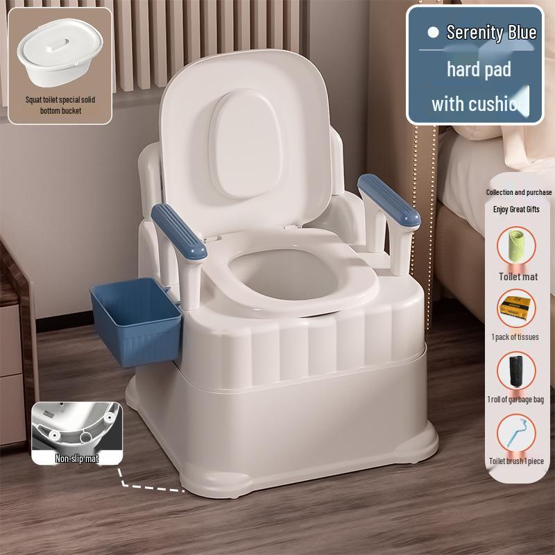 Portable Commode Chair for Adults: Ideal for Elderly, Pregnant Women, and Indoor Use