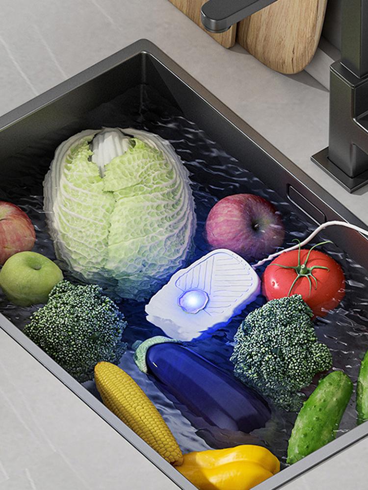 USB Vegetable Washing Machine IPX7 Waterproof 5V Wireless Seafood Meats Cleaning Machine Disinfection Kitchen Supplies