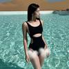 Swimsuit women's new high-end design sense hollow one-piece swimsuit covering meat and showing thinness swimsuit advanced sense