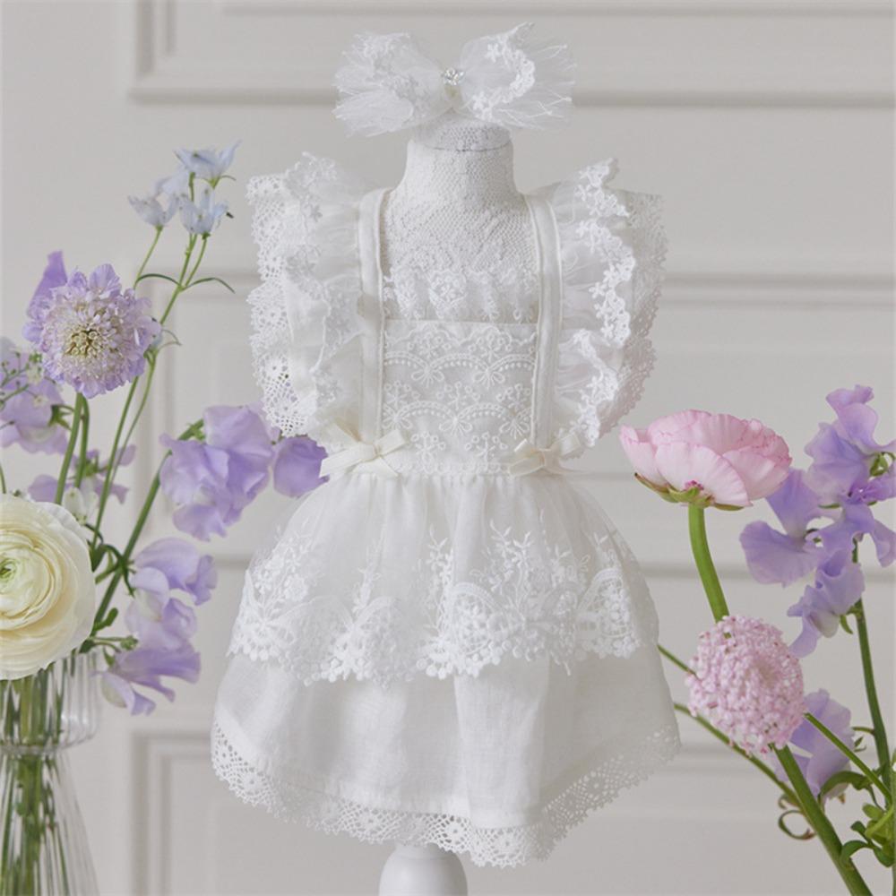 Soft Pet Summer Clothes Lace Cat Flying Sleeve Skirt Pet Supplies Pet Princess Dress  Summer